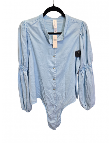 Blue Blouse Long Sleeve Amadi, Size M Pour