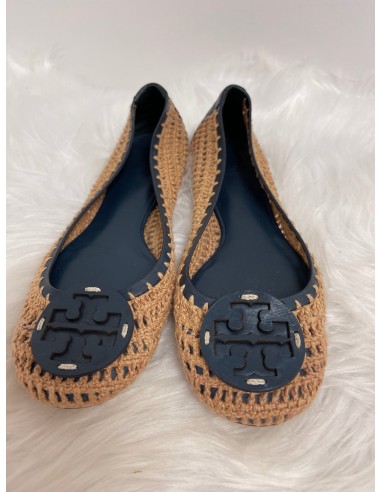 Blue & Cream Shoes Designer Tory Burch, Size 7 la colonne vertébrale