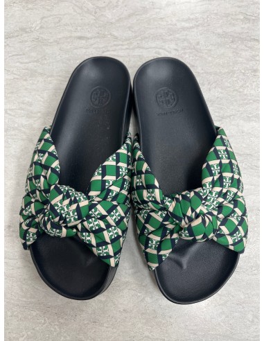 Blue & Green Sandals Designer Tory Burch, Size 6.5 pas cher chine