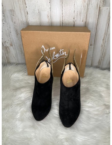 Black Boots Ankle Heels Christian Louboutin, Size 7 Véritable concentré