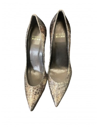 Snakeskin Print Shoes Designer Stuart Weitzman, Size 7 Fin de série