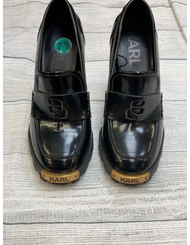 Black Shoes Heels Block Karl Lagerfeld, Size 7.5 JUSQU'A -70%! 