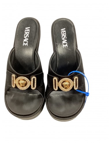 Black Sandals Luxury Designer Versace, Size 8 votre