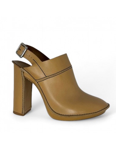 Gabrielle Leather Slingback Mules in Sand Designer Chloe, Size 8.5 en ligne des produits 