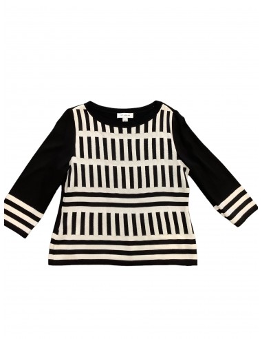 Black & White Sweater St John Knits, Size L Venez acheter