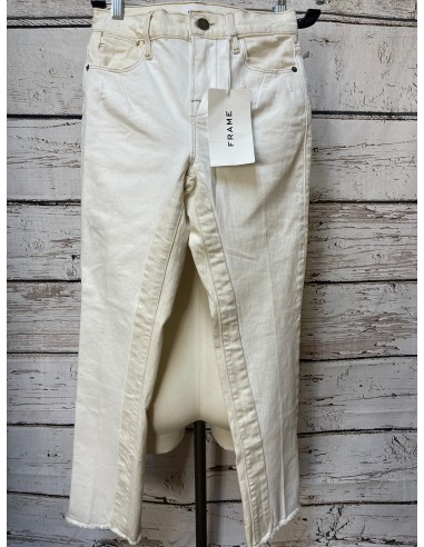 Cream Denim Jeans Cropped Frame, Size 0 50% de réduction en Octobre 2024