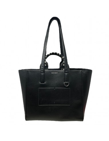 Archive Tote in Noir + Silver By Sans Beast, Size: Large brillant des détails fins