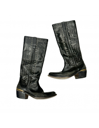 Boots Luxury Designer By Golden Goose In Black & Brown, Size: 9 Faites des économies