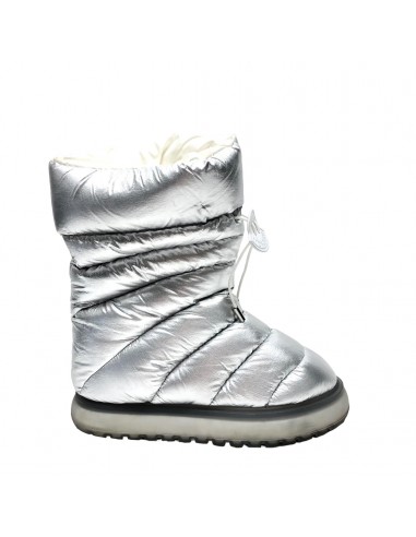 Boots Luxury Designer By Moncler In Silver, Size: 8 les muscles